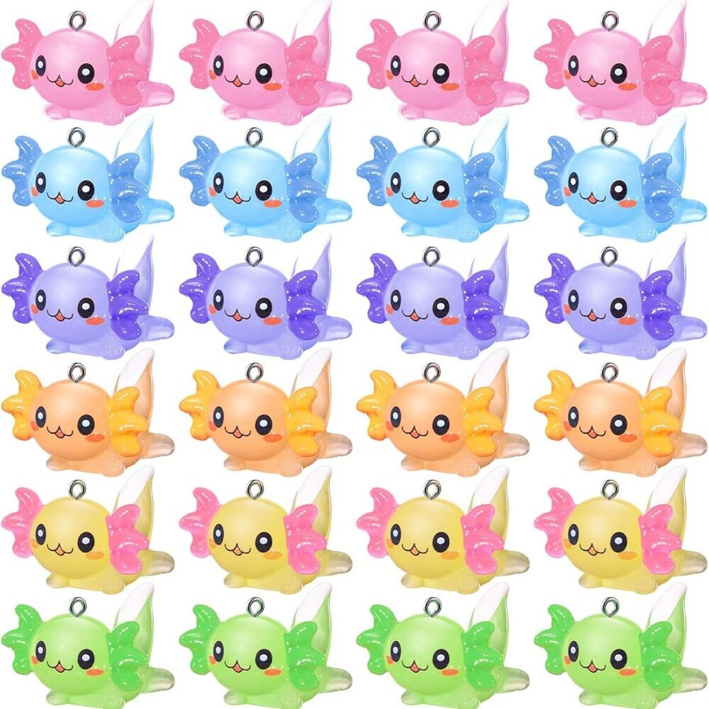 Animal Charms Axolotl Resin Charms for Jewelry Making Tiny Resin Animals Figures